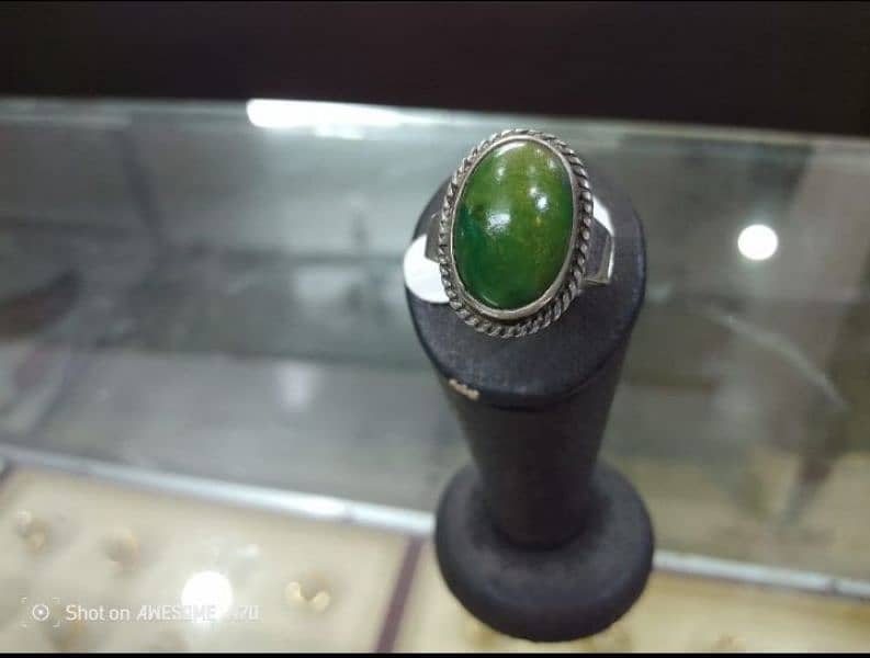 100% Hussaini Feroza Silver Ring 03425373060 0