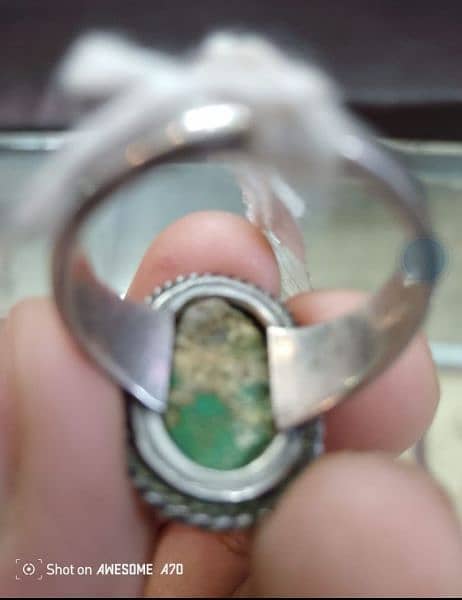 100% Hussaini Feroza Silver Ring 03425373060 1