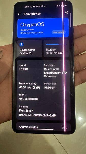 OnePlus 9r Pta approved 12/256 4