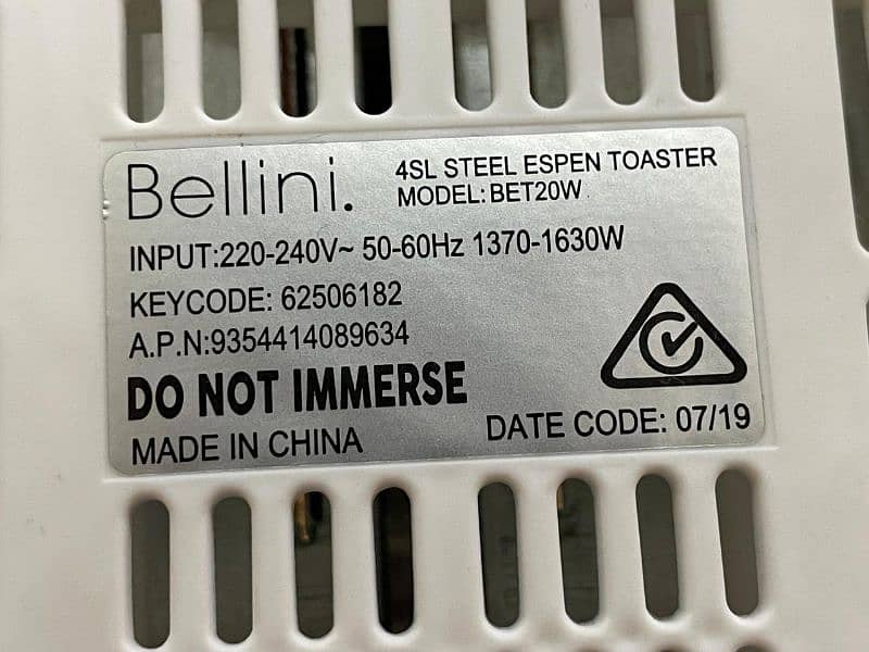 Bellini Electric 4 Slice Toaster , Imported 2