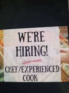 professional cook needed