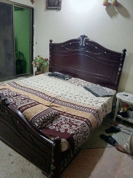 double king size bed for sale and single bed for sale with matress. 1