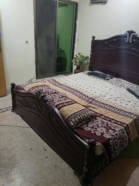 double king size bed for sale and single bed for sale with matress. 2