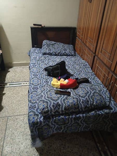 double king size bed for sale and single bed for sale with matress. 4