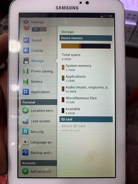 Samsung Tab Model SM-T210 3