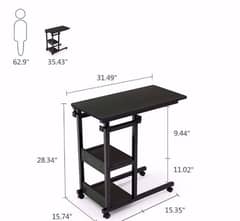 Wooden adjustable laptop table