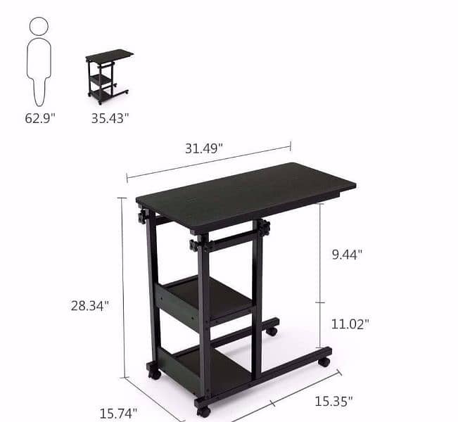 Wooden adjustable laptop table 0