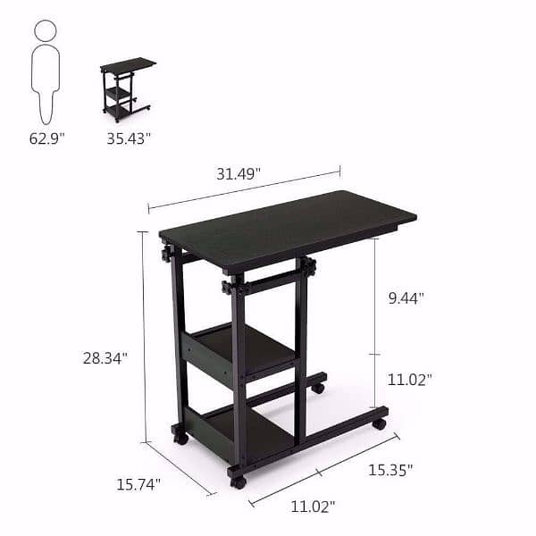 Wooden adjustable laptop table 6