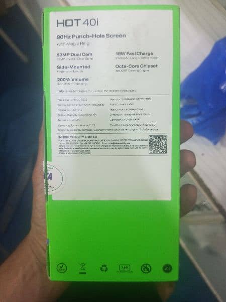 infinix hott 40i rom 8+8 128gb 6