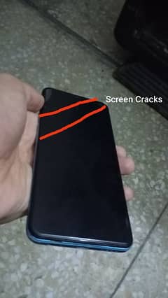 Vivo Y15s No Box No Charger Screen Has 2 Cracks shown in picture