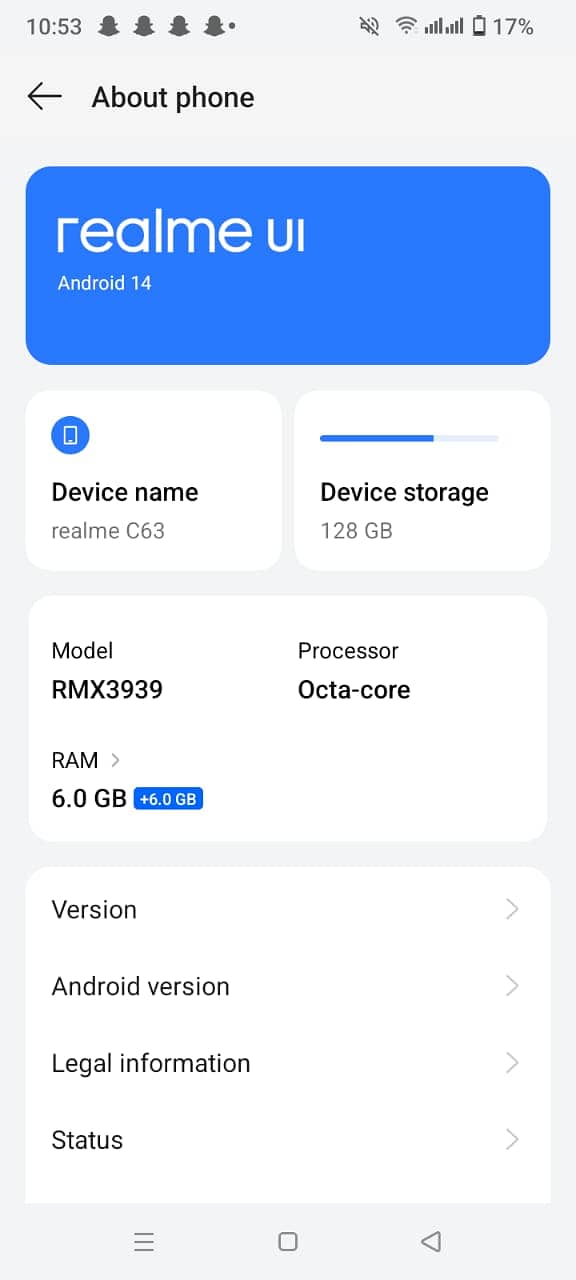 rmx3939 realme c63 6+128 3