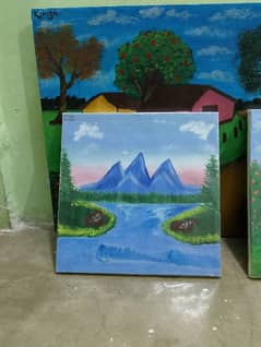 3 hand made Painting