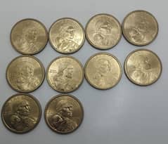 Rare USA 1 Dollar 8 Coins Lot