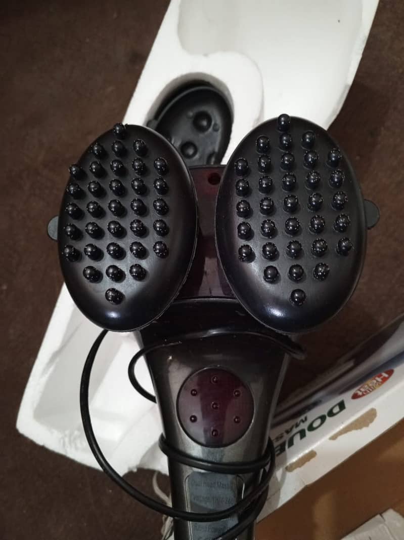 New Electric Double Heads Vibrating Massager Machine with Infrared He 1