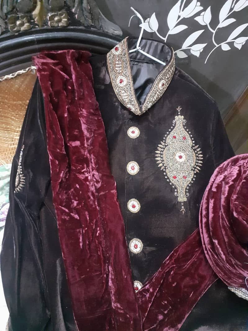 Sherwani with khusa and pagg 4