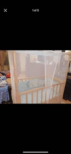 wooden baby cot