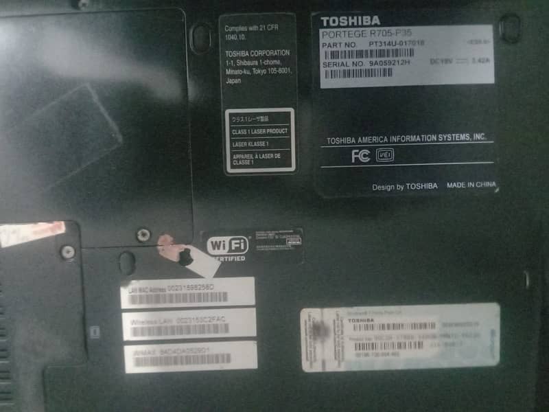 Toshiba Laptop Intel Core I3  M370 10