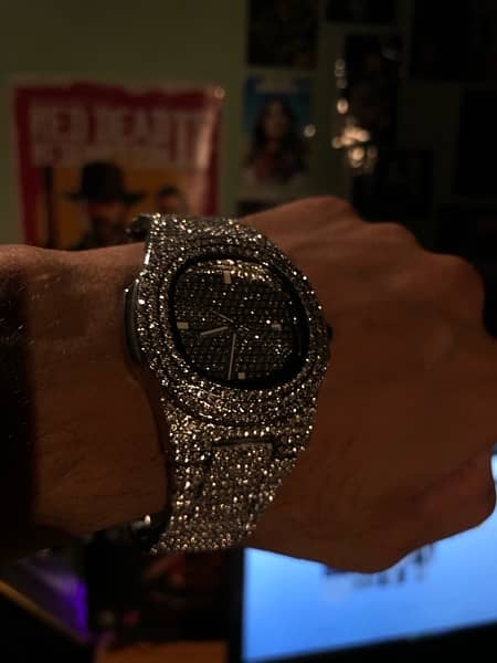 Iced out diamond encrusted watch 1