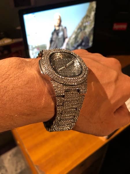 Iced out diamond encrusted watch 2