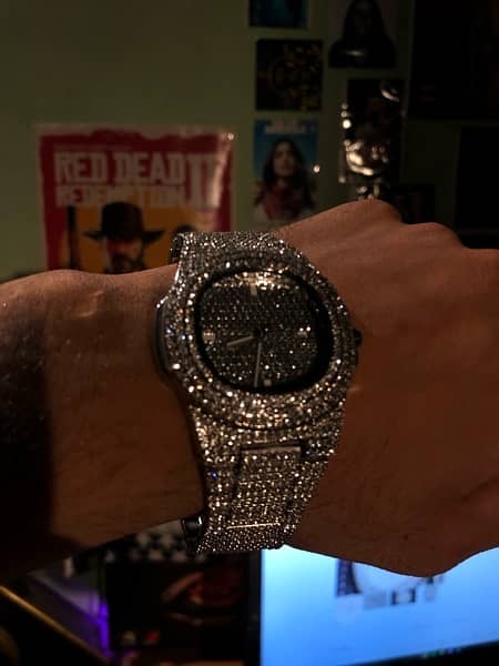 Iced out diamond encrusted watch 4