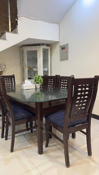 8 seater dining table with portion below 2