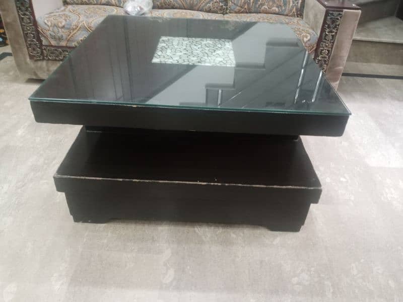 3*3 center table with 8mm glass on top 1