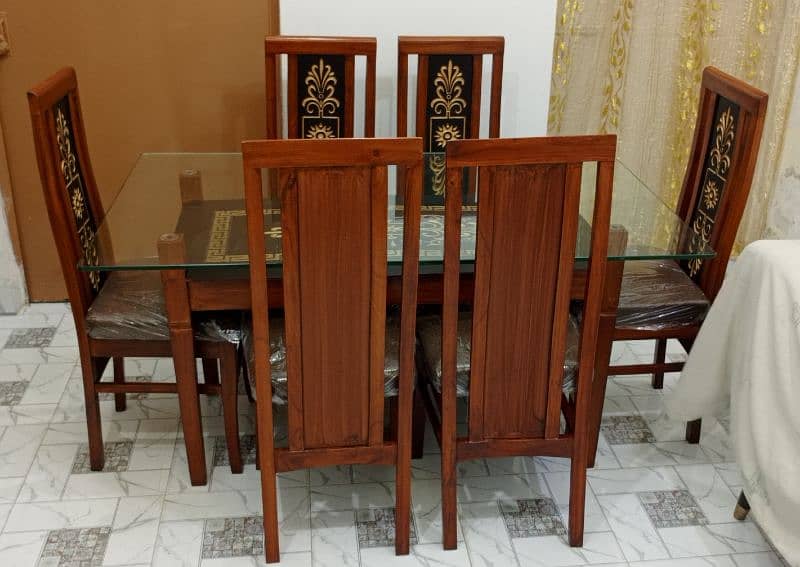 New Stylish 6 Chairs Set of Lacker Dinning Table 1