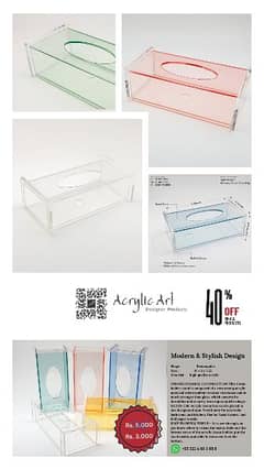 acrylic tissue box