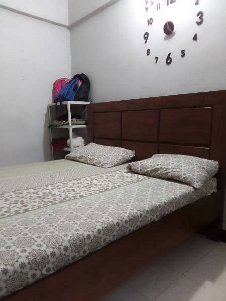 wooden Queen size Bed without mattress | one month used | Fixed price 1