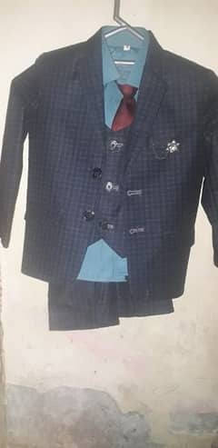 Kids 4 Pc Pent Coat Blue Colour  10/10 3.4 Years