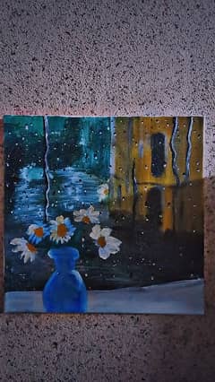 rainy day painting acrylic painting