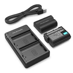 RAVPower EN-EL15 2040mAh Camera Battery Charger Set for Nikon