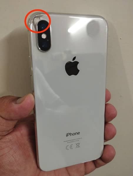 Iphone x 256gb PTA approved Just Back Little Crack 0