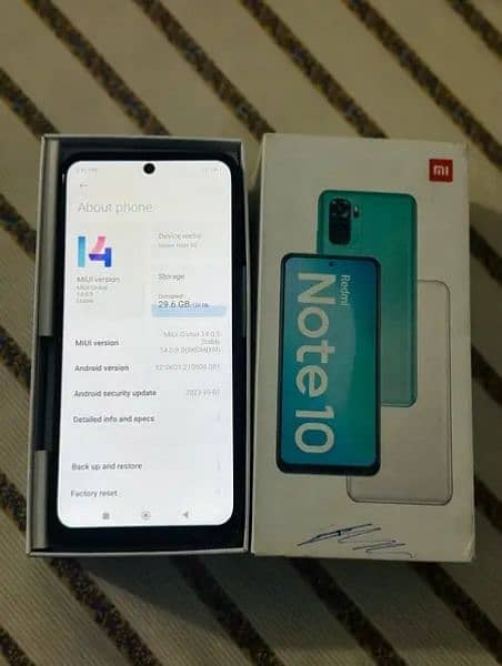 Redmi not 10 no opn rapir with box crge PTA ofshl 0