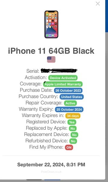 Iphone 11 64 GB Non pta JV 6