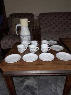 brand new white tea set