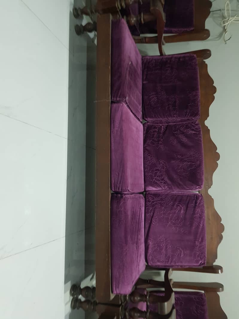 Wooden sofa set 5 seater, pure sheesham 2