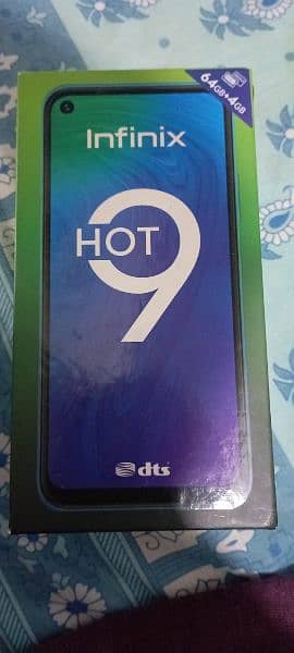 Infinix hot 9 4/64 with box and charger 6