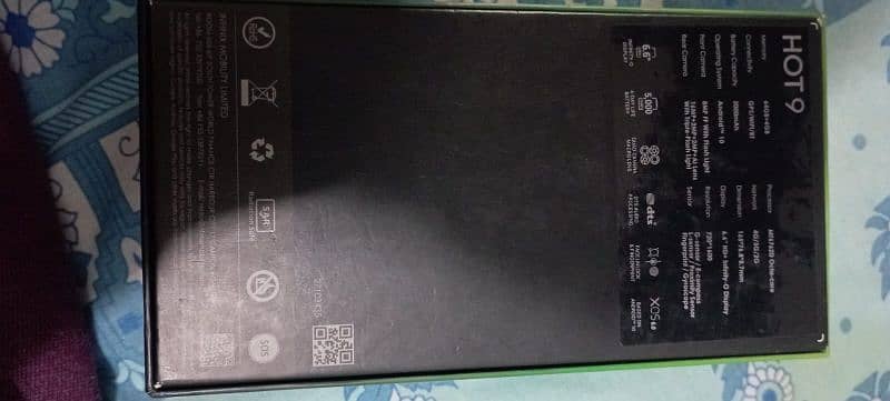 Infinix hot 9 4/64 with box and charger 7