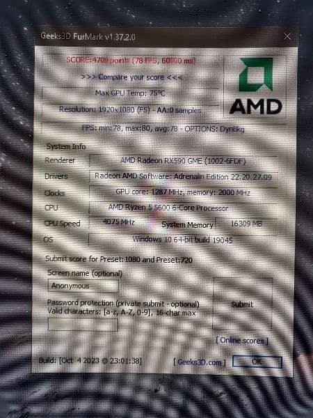 AMD Sapphire Nitro+ RX 590 Special Edition (Original) Max Temp 75C 2