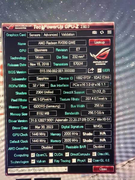 AMD Sapphire Nitro+ RX 590 Special Edition (Original) Max Temp 75C 4