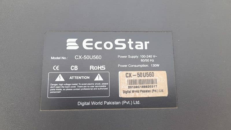 EcoStar 50 inch LED Full HD 1