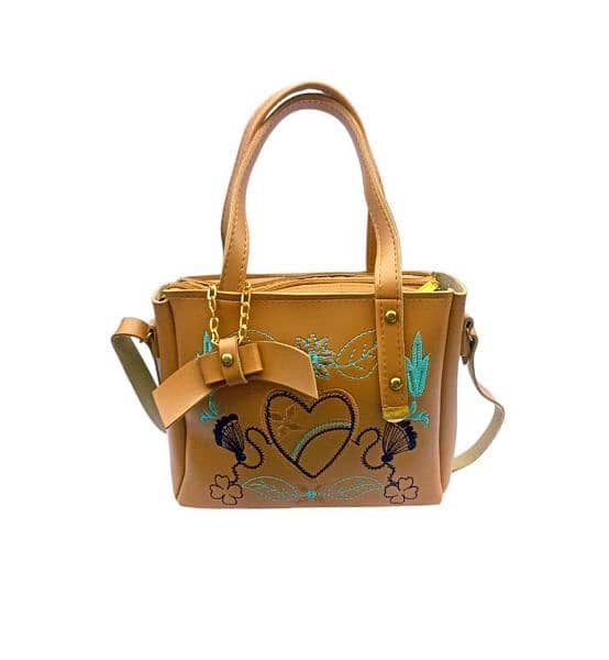 Women's Rexine Embroidered Hand Bags 3