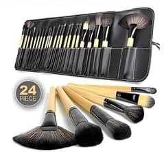 Make-up Brushes Pack of 24 PC's in Leather Packing