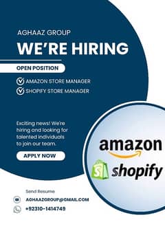 Amazon and Shopify experts we are hiring only female