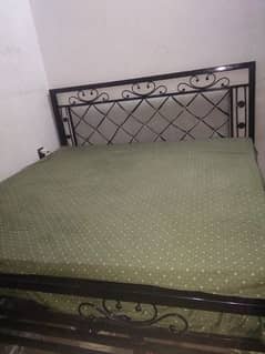 king-size iron bed with mattress 0