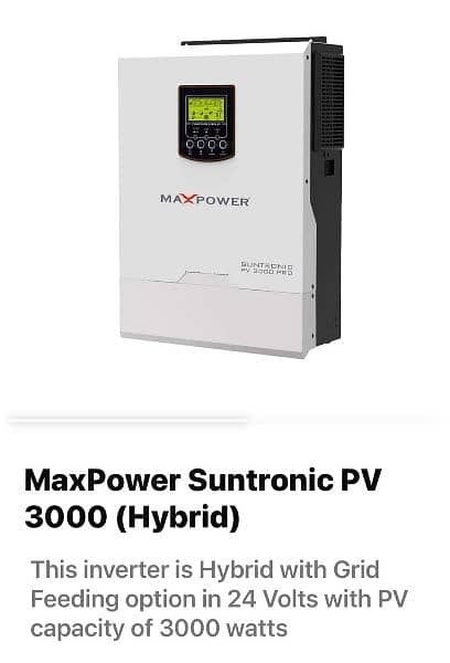 New Max power solar inverter 3kw 24v 3000pv on/off grid Hybrid 1