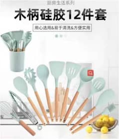 12 piece silicone cookware set heat resistant silicone utensils 0