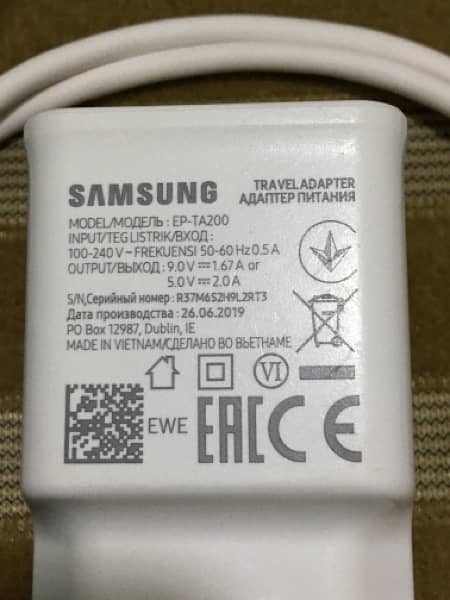 Samsung Original Vietnam Box Plug Adapter’s With Original Data Cable’s 3