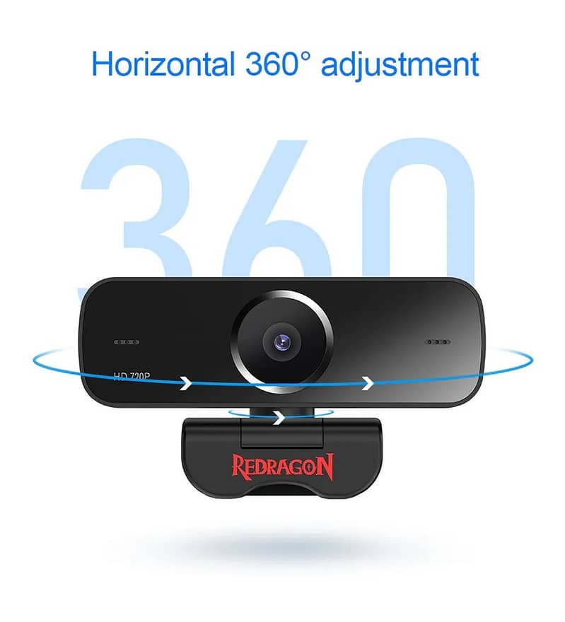 Redragon FOBOS 720P Streaming and Video Calling Webcam with Built-in 2